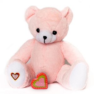 Pink Stuffed Heatbeat Bear - Pink Bear 300x300